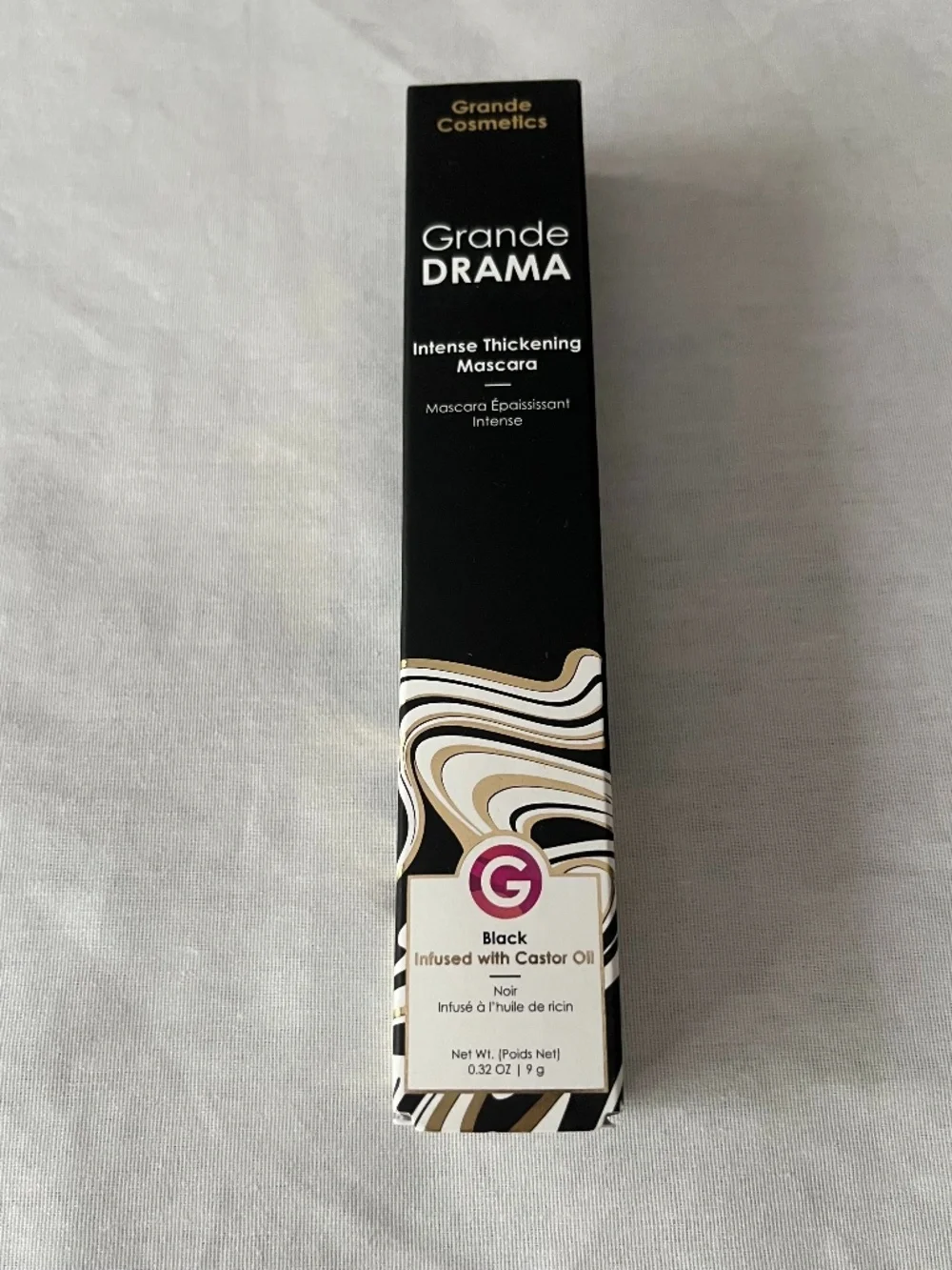 NEW in box Grande Cosmetics GrandeDRAMA Intense Thickening Mascara Black Mascara